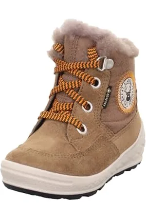 Superfit Groovy 2.0 Gore-Tex, Stivali da Neve, Braun/Orange 3000, 27 EU Larga