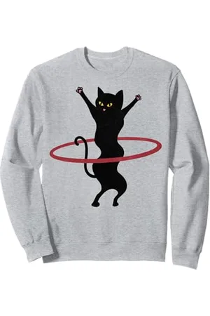RTUZ Hip Hop Cat Y2K Vintage Retrò Hipster Streetwear Edgy Gatto Felpa