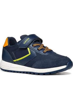 Geox J ALBEN Boy A, Scarpe da Ginnastica, Navy/Lime Green, 30 EU