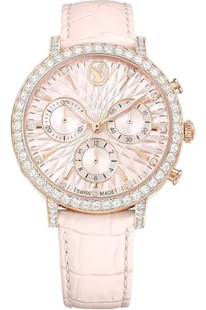 Swarovski Orologio Matrix Tennis Chrono, Swiss Made, cinturino in pelle, colore , finitura tonalità oro
