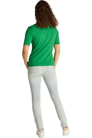 Tommy Hilfiger Maglietta Polo Maniche Corte Donna Regular Fit, Verde (Radiant ), XS