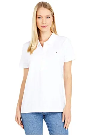 Tommy Hilfiger Polo a Maniche Corte Tinta Unita Core S/S, , L Donna