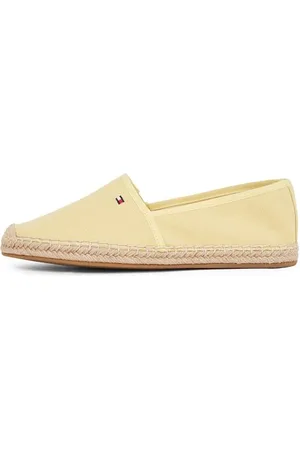 Tommy Hilfiger Donna Espadrillas Flag Canvas con Logo, Giallo (Meringue), 41 EU