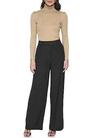 DKNY Frosted Twill Trousers Pantaloni, , 42 Donna