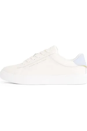 Tommy Hilfiger Donna Sneakers Court Essential Profilo Basso, Avorio (Ancient White), 39