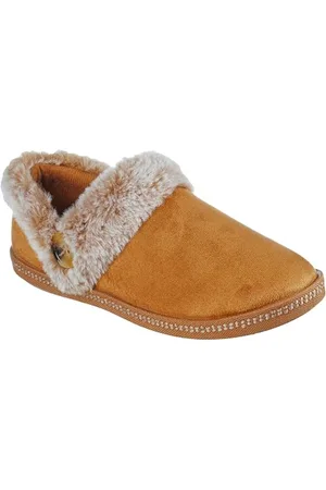 Skechers Accogliente Toast Fresco del Falò, Pantofole Donna, Castagna, 36.5 EU