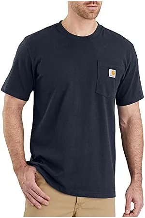 Carhartt Relaxed Fit Heavyweight Short-Sleeve K87 Pocket T-Shirt, Maglietta da lavoro Utility Uomo, (Navy), XS