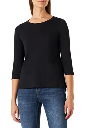 Marc O’ Polo Marc OߴPolo Donna Maglietta a Maniche Lunghe in Cotone bio Maniche accorciate, (Black), XXS