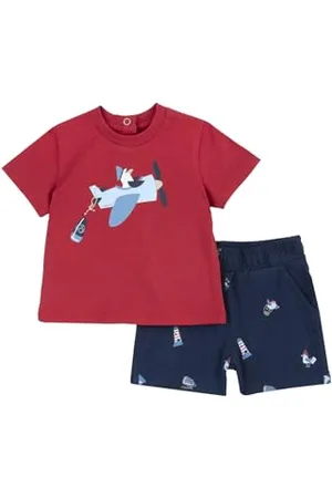 chicco Completo Bambino, T-shirt e Pantaloncini, con Tenere e Simpatiche Fantasie, Designed in Italy, Abbigliamento Neonato 0-24 Mesi, Idee Regalo Nascita