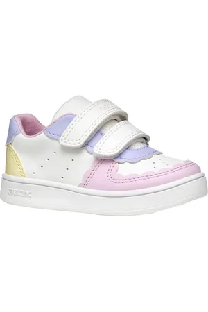 Geox B ECLYPER Girl A, Scarpe da Ginnastica Bimba 0-24, White/Lt Yellow, 24 EU