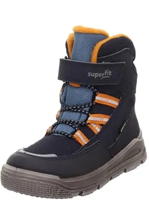 Superfit Mars Warm gefütterte Gore-Tex, Stivali da Neve, Blau/Orange 8000, 33 EU Larga