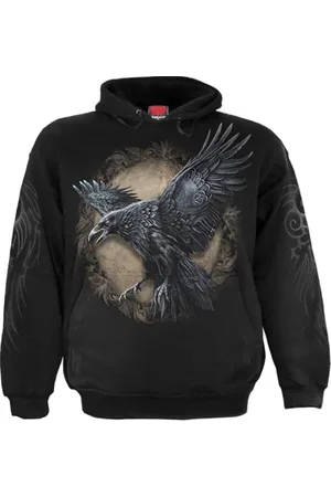 Spiral Raven Wise Uomo Felpa con Cappuccio XL 100% Cotone Regular