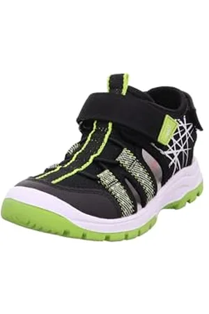Superfit Tornado, Sandali Chiusi, Nero/Verde, 28 EU