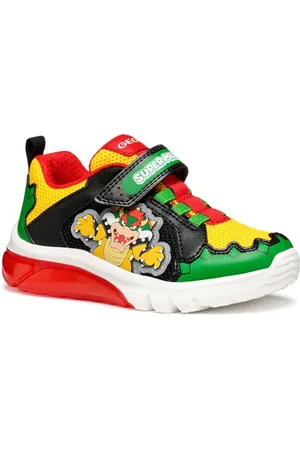 Geox J CIBERDRON Boy E, Scarpe da Ginnastica, Green/Red, 29 EU