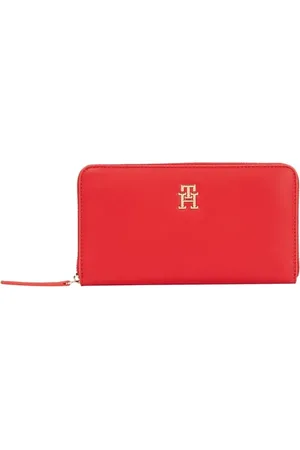 Tommy Hilfiger Donna Portafoglio Logotape con Zip, Rosso (Primary ), Taglia Unica