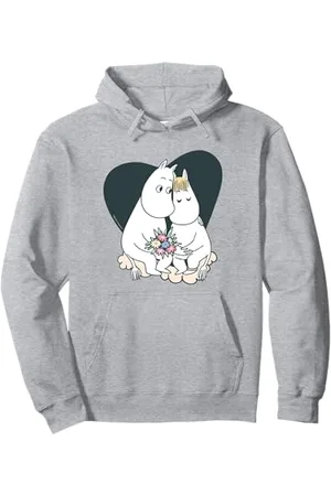 Moomin Love troll e Snorkmaiden insieme Heart Felpa con Cappuccio