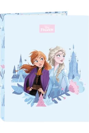 Safta FROZEN ICE MAGIC - Cartellina con fogli 4 anelli, ideale per bambini di diverse età, comoda e versatile, qualità e resistenza, 26,5 x 33 cm, , M, Casual
