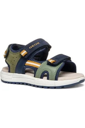 Geox J Sandal ALBEN Boy, Sage/Navy, 39 EU