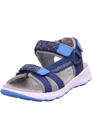 Superfit Criss Cross, Sandali, Blu/Azzurro 8000, 34 EU