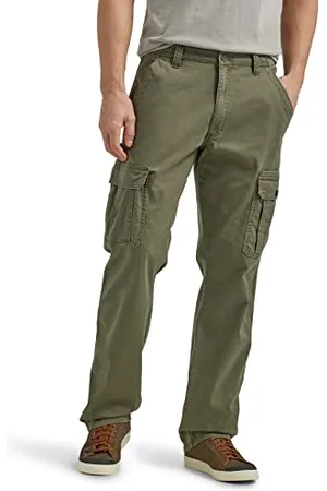 Wrangler Pantaloni cargo elasticizzati da uomo con vestibilità comoda, Oliva, 32W x 34L