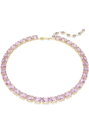 Swarovski Collana Tennis Millenia, Taglio ottagonale, , Placcato color oro, Taglia unica