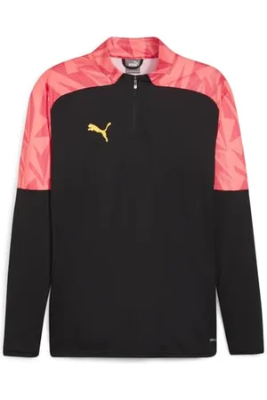 PUMA Individualfinal FF. 1/4 Zip Top Maglia da Calcio, Nero-Tramonto Glow, S Unisex-Adulto