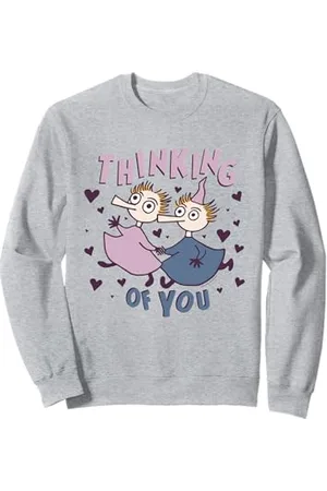 Moomin Thingumy e Bob pensando a te amore cuori Felpa