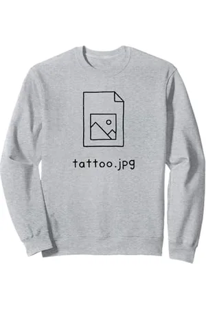 RTUZ Hip Hop Y2K Vintage Retrò Hipster Edgy Streetwear Tatuaggio Felpa