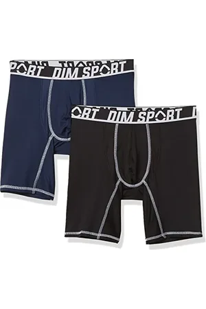 Dim Boxer Long Sport Micro Traspirabile Uomo x2, Nero/Blu Berlino, M