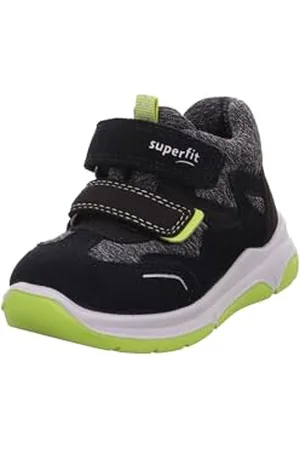 Superfit Cooper, Scarpe per Chi Inizia a Camminare Bimbo 0-24, Nero, Verde Chiaro 0000, 20 EU