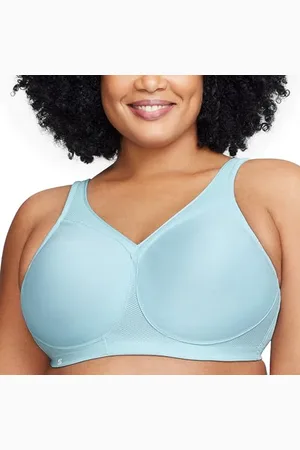Glamorise Magiclift Reggiseno Sportivo Cuciture Senza Ferretto #1006, Opaco, Acqua Satinata, 6H Donna