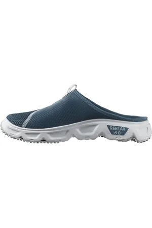 Salomon REELAX SLIDE 6.0, Scarpe da Recovery Uomo, Blue Ashes / White / Pearl Blue, 44 2/3 EU