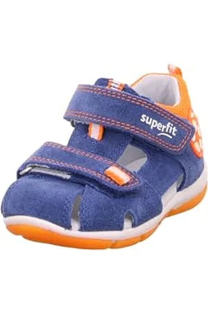 Superfit Freddy, Sandali Bimbo 0-24, Blu/Arancione, 19 EU
