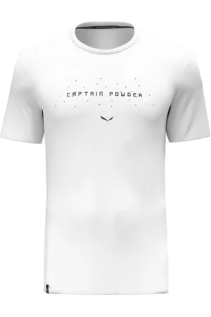 Salewa T-Shirt da Uomo Purse Snow Captain Dry, Bianca, Taglia XXL