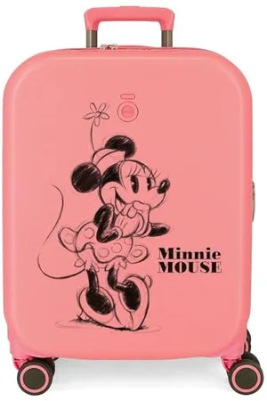 Disney Minnie Happiness Rosa Valigia da cabina 40x55x20 cm ABS rigido Chiusura TSA integrata 37L 2,74 kg 4 doppie ruote Bagaglio a mano espandibile