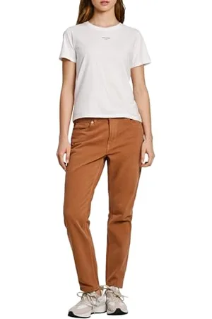 Pepe Jeans Tapered Jeans HW Pl204591, (Nut Brown), 27W x 30L Donna