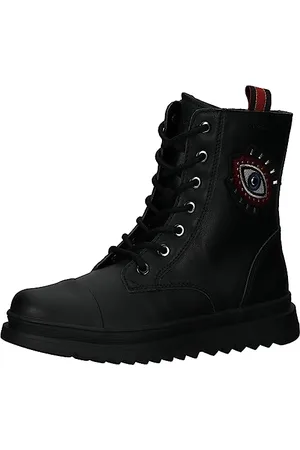 Geox J Gillyjaw Girl, Stivale alla Caviglia, Multicolore (Black Dk Red), 30 EU