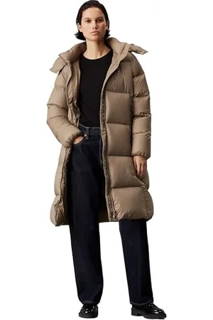 Calvin Klein Jeans Donna DOWN LONG PUFFER J20J224109, Grey (Brindle), XL