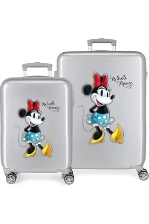 Disney Set valigie 100 Joyful Grigio 55/70 cm ABS rigido Lucchetto TSA integrato 119L 6 kg 4 doppie ruote bagaglio a mano