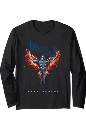 Judas Priest – Angel Wings Blue Logo Maglia a Manica