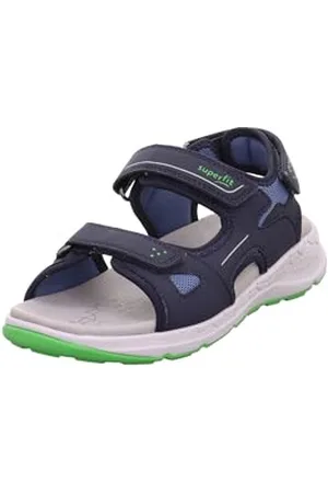 Superfit Criss Cross, Sandali, Blu/Verde 8000, 27 EU