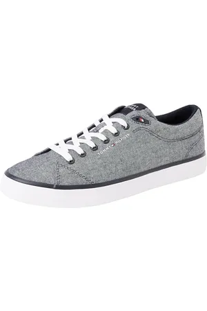 Tommy Hilfiger Uomo Sneakers Vulcanizzate Core Chambray Profilo Basso, Blu (Desert Sky), 43 EU