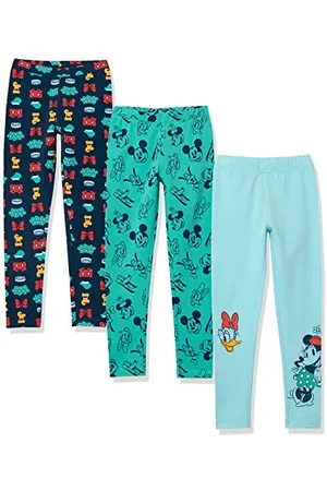 Amazon Disney | Marvel | Star Wars | Frozen | Princess Leggings Bambine e Ragazze, Pacco da 3, , 10 Anni