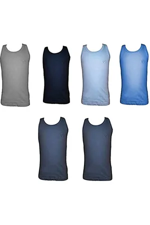 NAVIGARE Canotta spalla larga JUNIOR – Pack da 6 – Jersey Cotone Elasticizzato