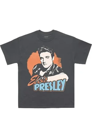 Elvis Presley T-Shirt Unisex per Adulti, Ufficiale Merch, Colore , Carbone, L