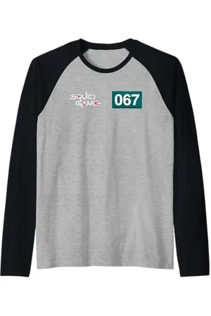 Squid Game 067 Numero Giocatore Con Logo Maglia con Maniche Raglan