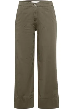Brax Style Maine S Ultralight Cotton Pantaloni, Kaki Morbido, 27W x 30L Donna
