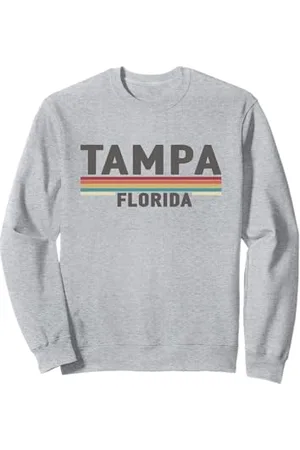 Graphic Club Inc. Tampa - Florida - Vintage / Retro Stripes - Classic Felpa