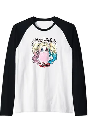 Harley Quinn Mad Love Maglia con Maniche Raglan