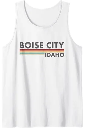Graphic Club Inc. Boise City Idaho - Strisce vintage/retrò, classiche Canotta